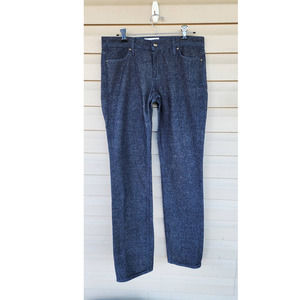 Habitual Indigo Tweed Style Denim Jeans Straight Cut Size 30 / 10